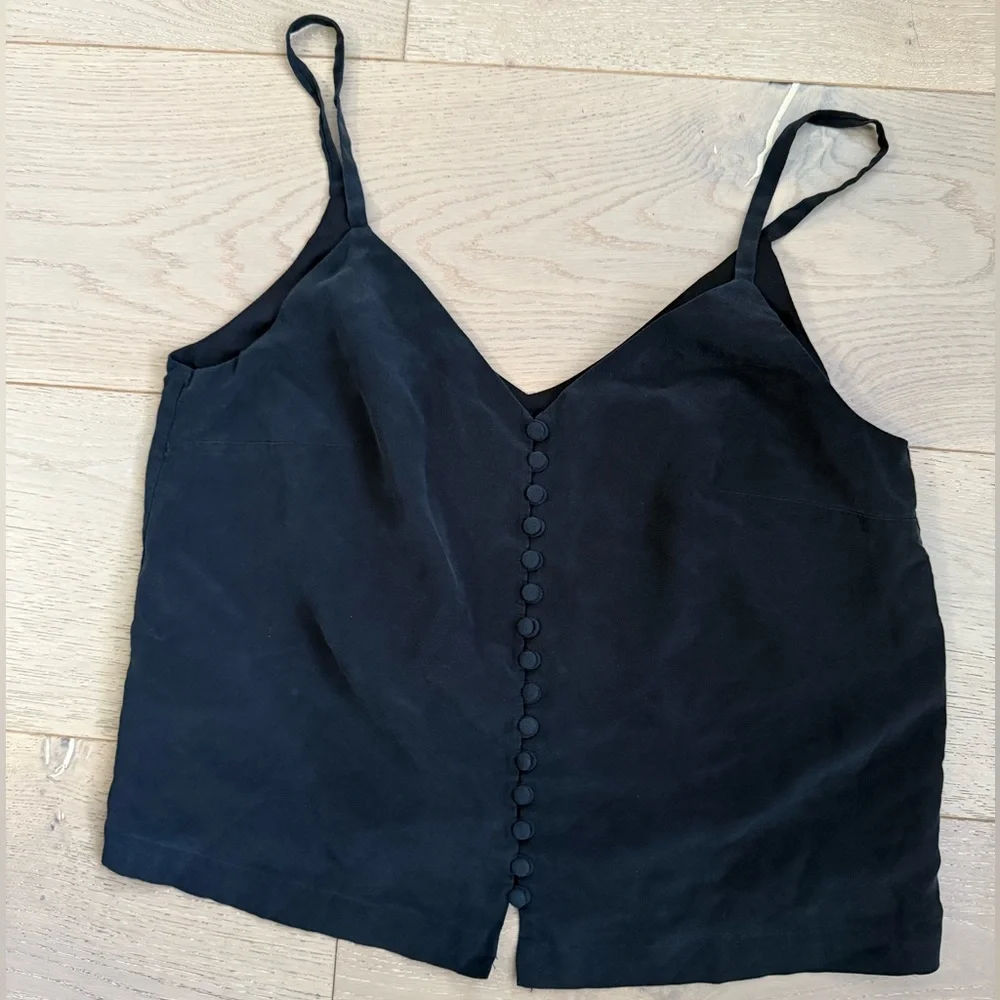 Madewell Silk Button-Down Cami - Picture 7 of 10